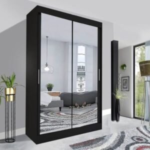 Milan 150cm Sliding Mirror Wardrobe