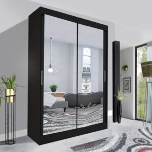 Milan 180cm Sliding Mirror Wardrobe