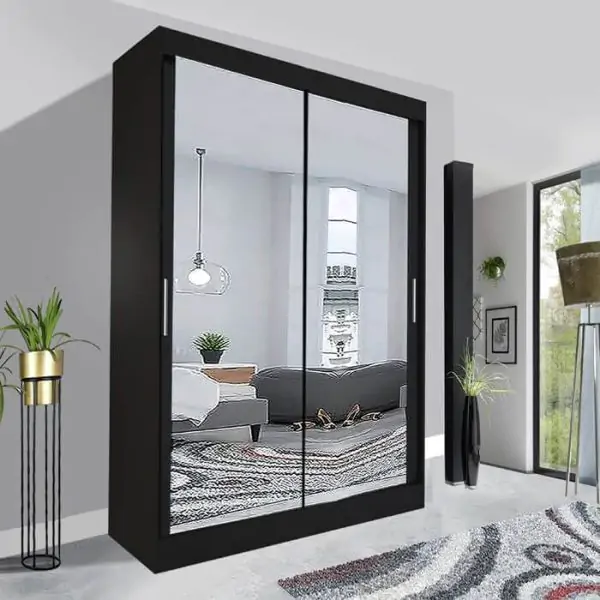 Milan 180cm Sliding Mirror Wardrobe
