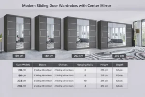Oslo Sliding Mirror Wardrobe Premium Luxury UK Design
