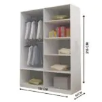 Diamond 150cm Sliding Wardrobe - Dimension