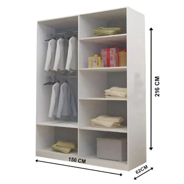 Diamond 150cm Sliding Wardrobe - Dimension