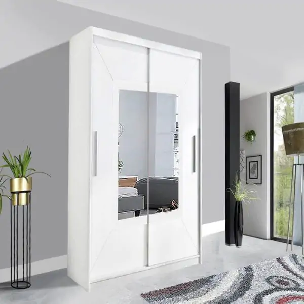 Venice-Sliding-Mirror-Door-Wardrobe-150cm-white - UK