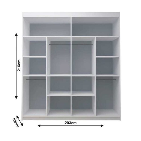 Lyon Sliding Mirror Wardrobe