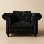 elegance 1 Seater Armchair sofa in Black color.png