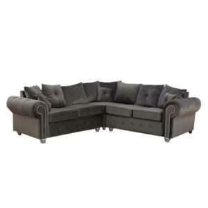 Ashwin Velvet Sofa | Large velvet sofas UK Grey