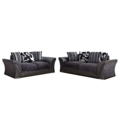 Shannon Corner Sofa Black/Grey