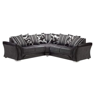 Shannon Corner Sofa Black/ Grey