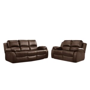 Chicago recliner 3+2 seater Sofa set Brown