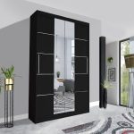 OSLO WARDROBE 203cm BLACK