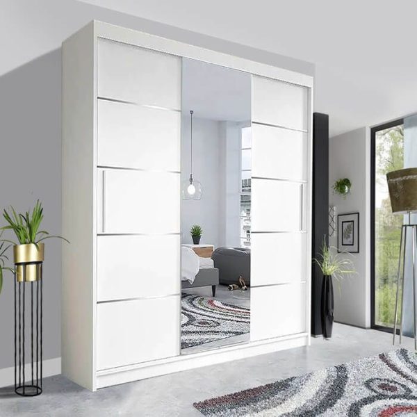 OSLO WARDROBE 250cm WHITE