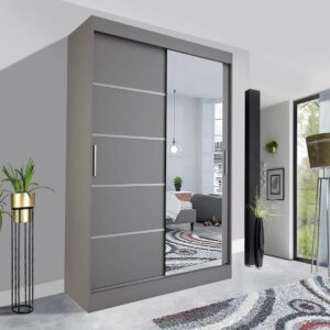 High Quality Lyon Wardrobe Side Mirror 180cm Grey sale in UK