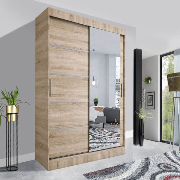 High Quality Lyon Wardrobe Side Mirror 180cm Oak sale in UK