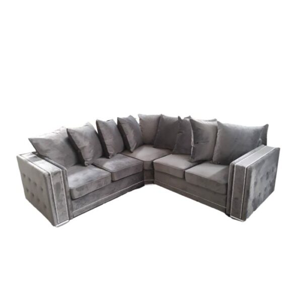 Ruby Climax Grey Velvet Sofa Set 3+2+1 for sale in UK Grey