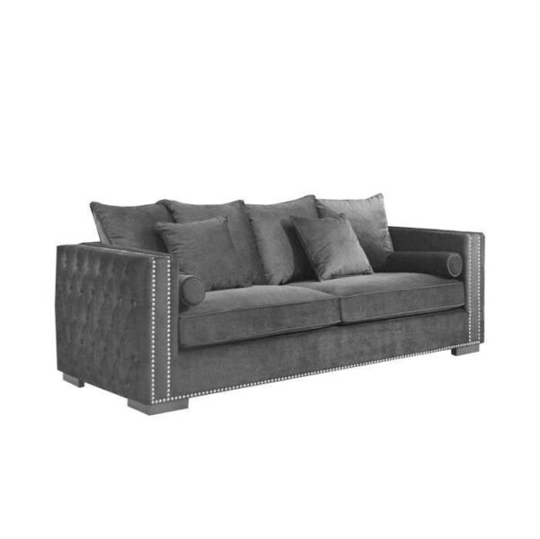 Ruby Climax Grey Velvet Sofa Set 3+2+1 for sale in UK Grey