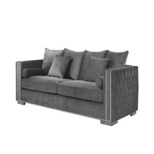 Ruby Climax Grey Velvet Sofa Set 3+2+1 for sale in UK Grey
