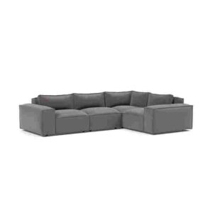 Silone Grey Single Corner 3 seater Sofa for Sale in UK