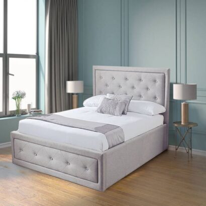 Ottoman Leather Bed White