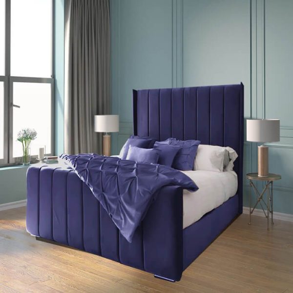 Wingback Bed Blue