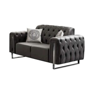 Tuxedo Velvet 3+2 seater comfortable Sofa sale in UK Grey
