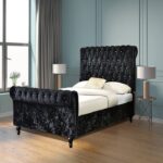 Miami Sleigh Bed for Sale in UK Dark Grey