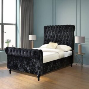 Miami Sleigh Bed for Sale in UK Dark Grey