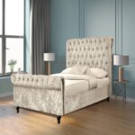 Miami Sleigh Bed for Sale in UK White