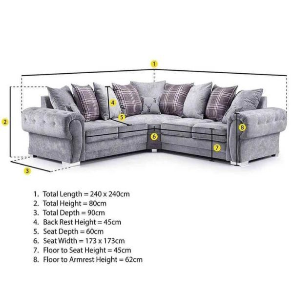 Verona Corner Sofa | Grey