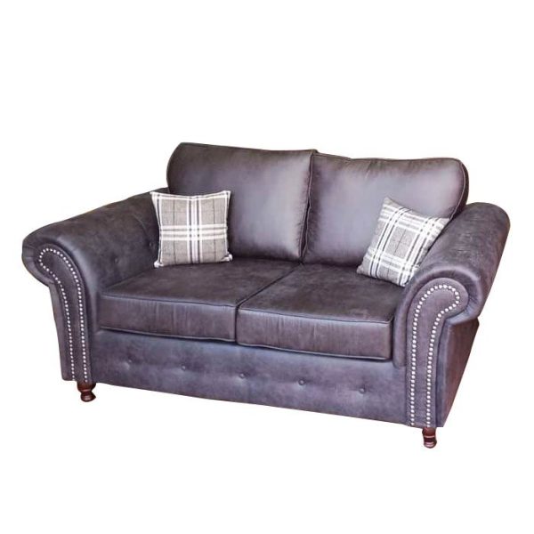 Oakland Leather Sofa Set Grey