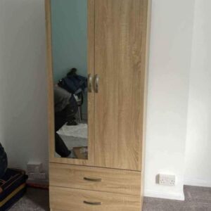 2 Door 2 Drawers Wooden Mirror Wardrobe BY CLIMAX FURNITURE