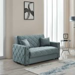 2 Seater Hegel Sofa Bed Light Blue