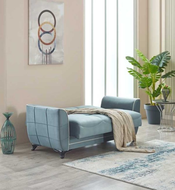 2 Seater Sofa Light Blue