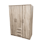 3 Door 3 drawers Wooden Wardrobe