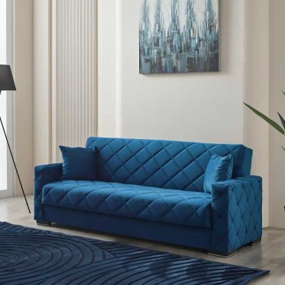 3 Seater Hegel Sofa Bed Blue