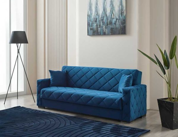 3 Seater Hegel Sofa Bed Blue