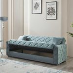 3 Seater Hegel Sofa Bed Light Blue