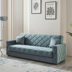 3 Seater Hegel Sofa Bed Light Blue