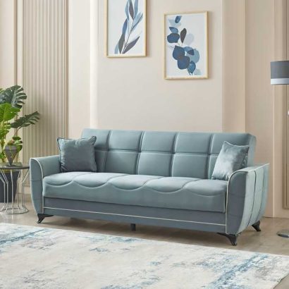 3 Seater Sofa Light Blue