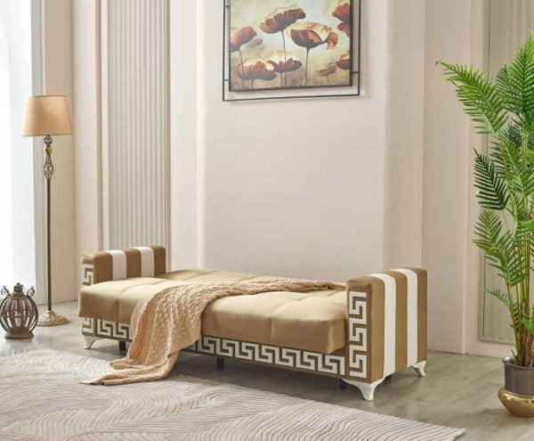 3 Seater Verona Sofa Bed Beige