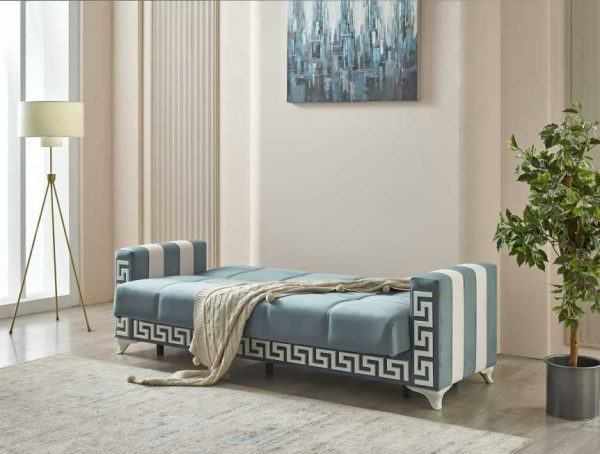 3 Seater Verona Sofa Bed Blue 3