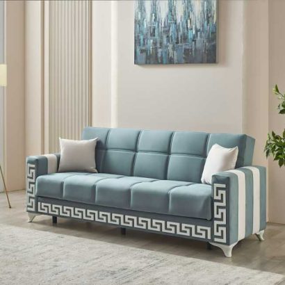 3 Seater Verona Sofa Bed Blue