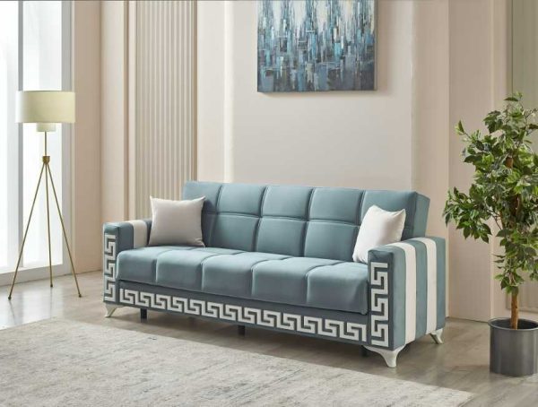 3 Seater Verona Sofa Bed Blue