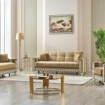 Armchair, 2 Seater Sofa and 3 Seater Sofa Verona Sofa Bed Beige
