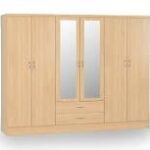 6 Door 2 Drawers Mirrored Bedroom Wardrobe