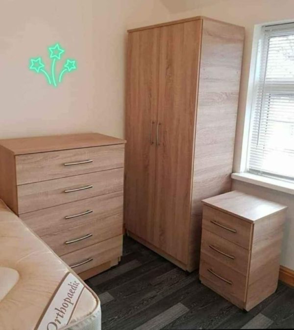 2 Door Wardrobe with Drawers Set 3