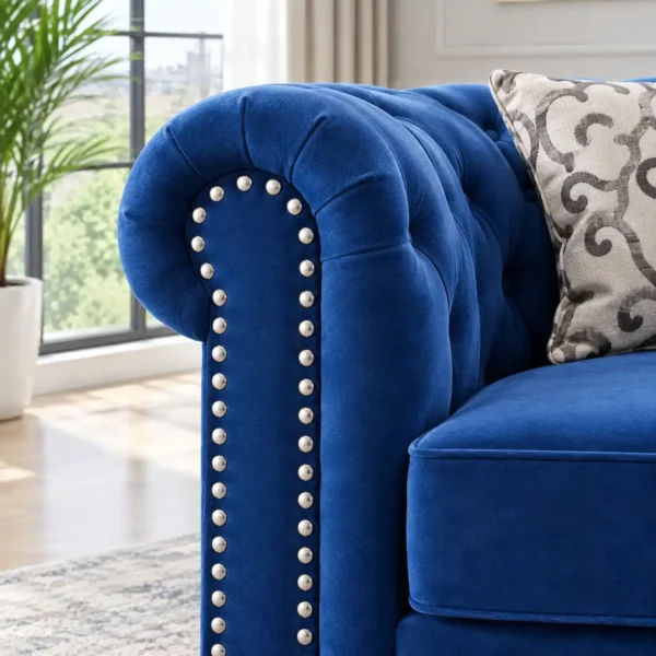 2 Seater Chesterfield Sofa Arm Closeup