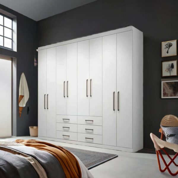 8 Doors 6 Drawers Wardrobe - white