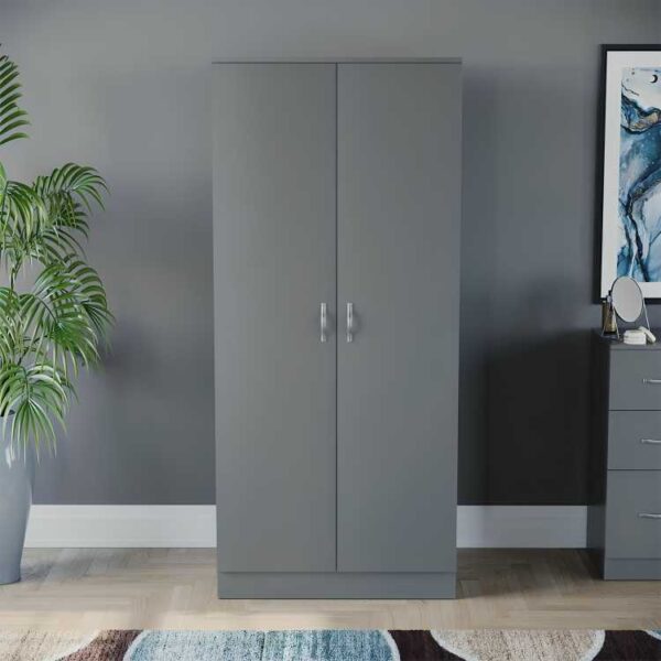 Alina 2 Door Wardrobe Grey 02