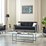 Armchair, 2 Seater Sofa and 3 Seater Sofa Verona Sofa Bed Black