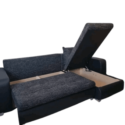 Berlin Sofa Bed Black with storage opening By climax Furniture